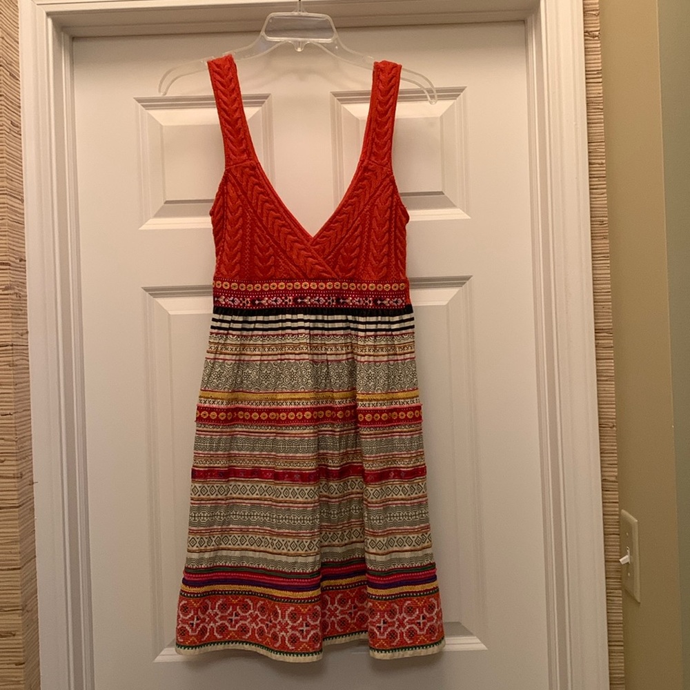 VINTAGE Free People Jumper- tons of embroidery and embellishments-V neck sweater